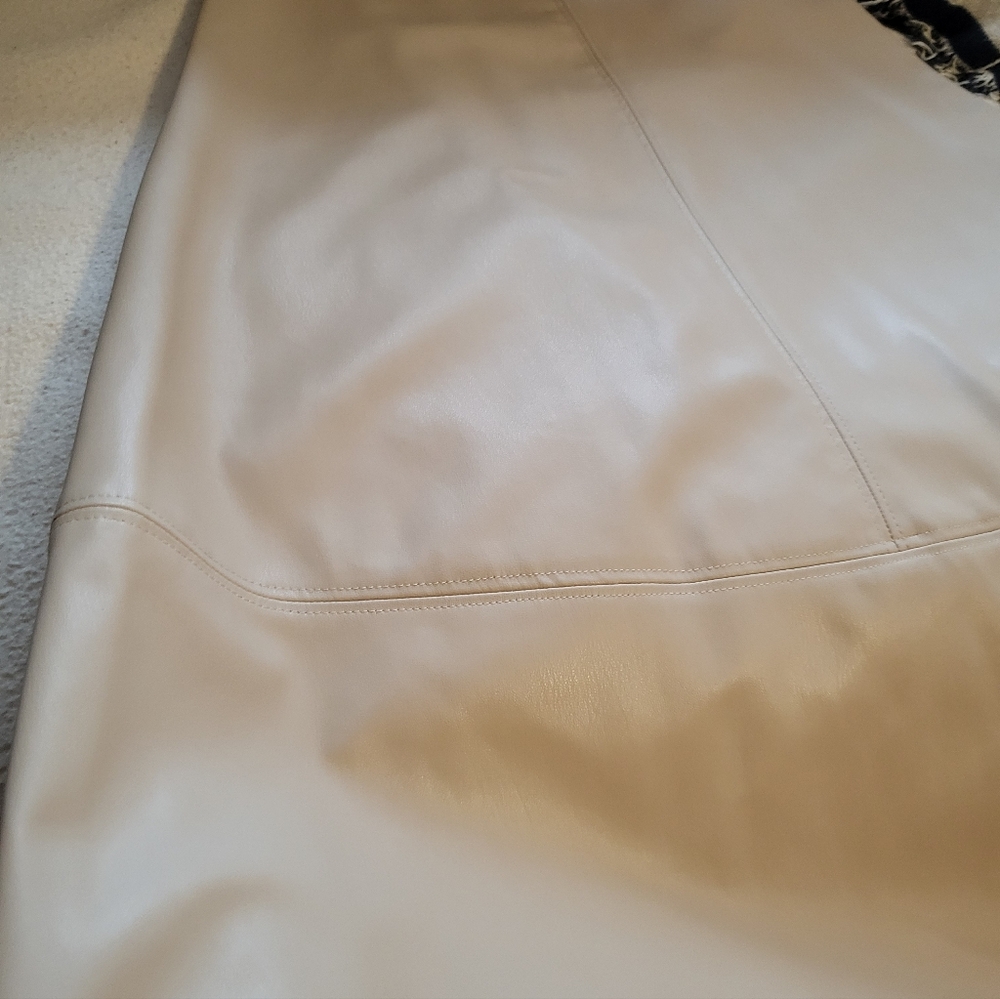 Zara Belted Faux Leather A Line Midi Skirt With Matching Belt Size Small - Picture 3 of 6